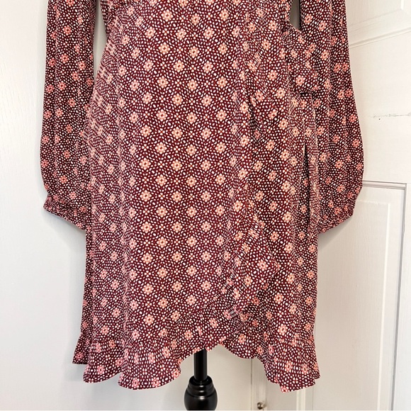 Band of Gypsies Crinkle Gauze Faux Wrap Dress NWT - Picture 5 of 14